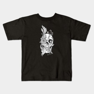 Skull and flowers Kids T-Shirt